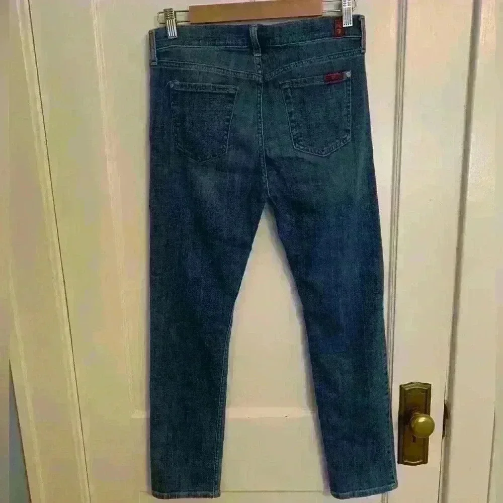 7 Seven for All Mankind, the Relaxed Skinny Light Washed Jeans, Womens Size 25